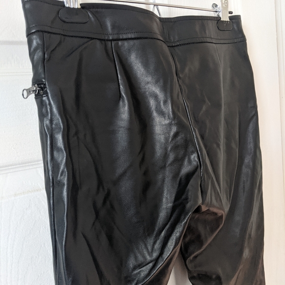 Pleather Gunmetal Punk Rock Pants - Picture 4 of 8